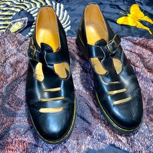 Dr. Martens Black Leather Flats